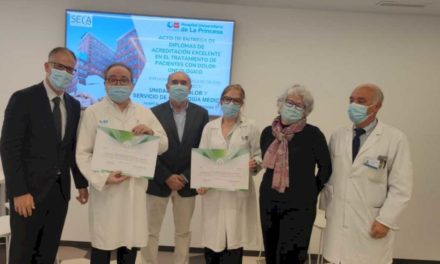 La Unidad del Dolor y el Servicio de Oncología del Hospital de La Princesa reciben la acreditación ‘Excelente’ por su atención a pacientes con dolor oncológico